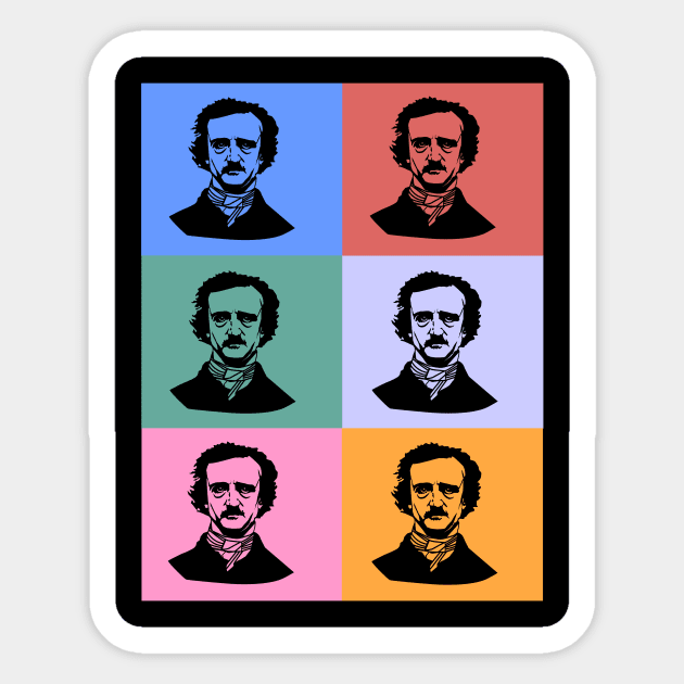 Edgar Allan Poe Vintage Sticker by cypryanus